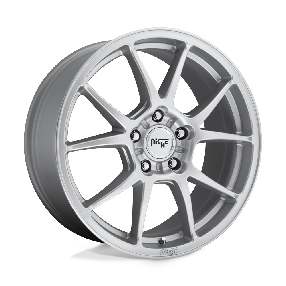 18x8 Niche Wheels M175 MESSINA 5x114.3 40 offset 72.56 hub SILVER - M175188065+40