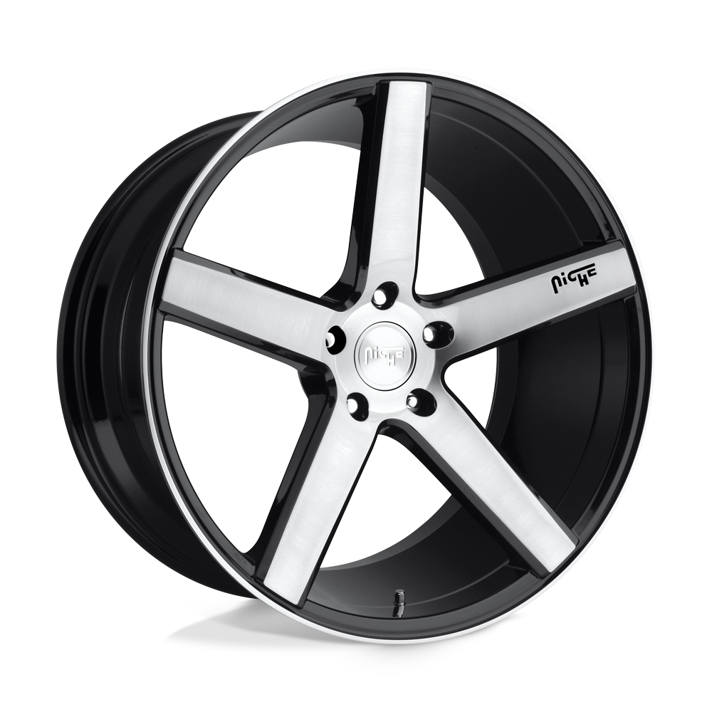 18x8 Niche Wheels M124 MILAN 5x114.3 40 offset 72.56 hub BLACK - M124188065+40