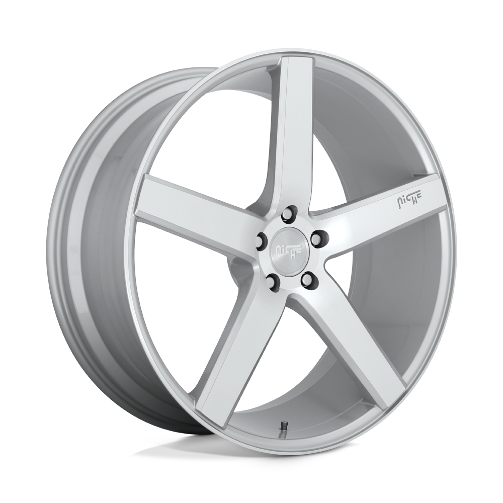 22x10.5 Niche Wheels M135 MILAN 5x120 40 offset 72.6 hub SILVER - M135220521+40