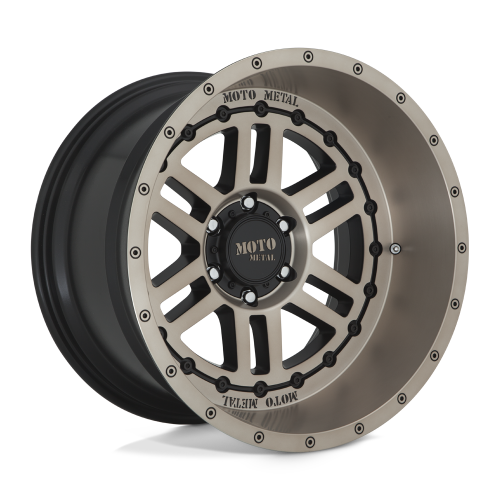 22x12 Moto Metal Offroad Wheels MO800 DEEP SIX 8x165.1 -44 offset 125.1 hub BLACK - MO80022280644N