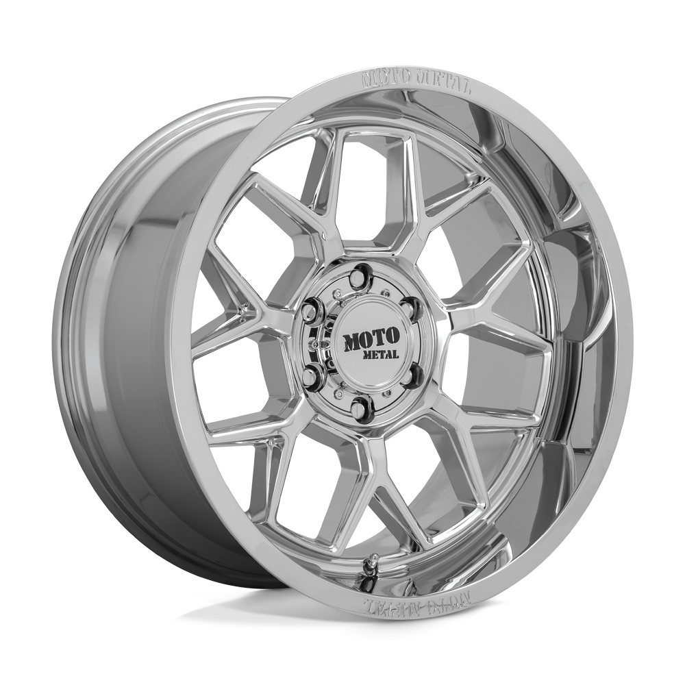 20x10 Moto Metal Offroad Wheels MO803 BANSHEE 8x165.1 -18 offset 125.1 hub CHROME - MO80321080218N