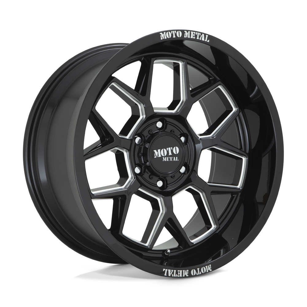 20x10 Moto Metal Offroad Wheels MO803 BANSHEE 8x170 -18 offset 125.1 hub BLACK - MO80321087318N
