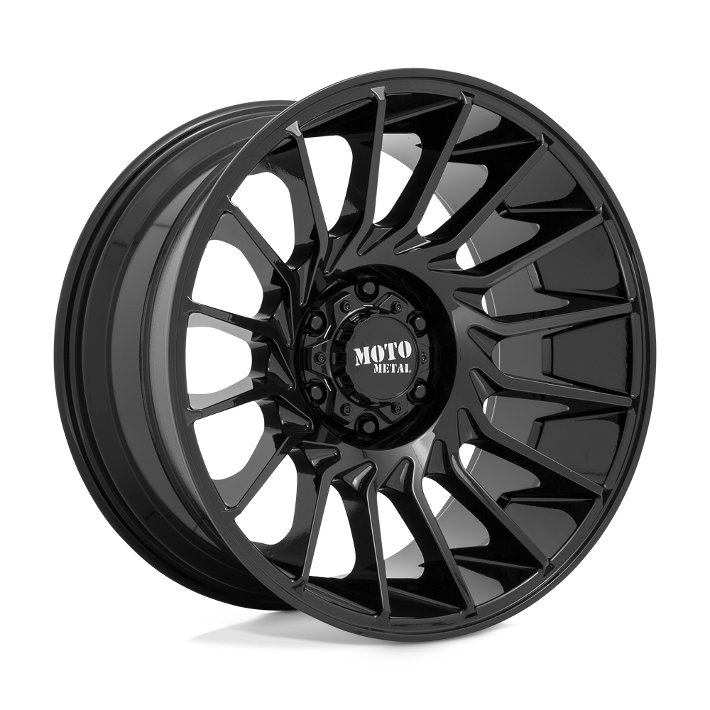 22x12 Moto Metal Offroad Wheels MO807 8x165.1 -44 offset 125.1 hub BLACK - MO80722280344N