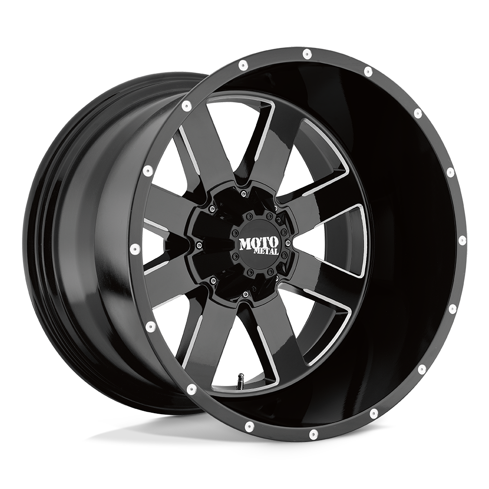 20x10 Moto Metal Offroad Wheels MO962 6x135 -24 offset 87.1 hub BLACK - MO96221063324N