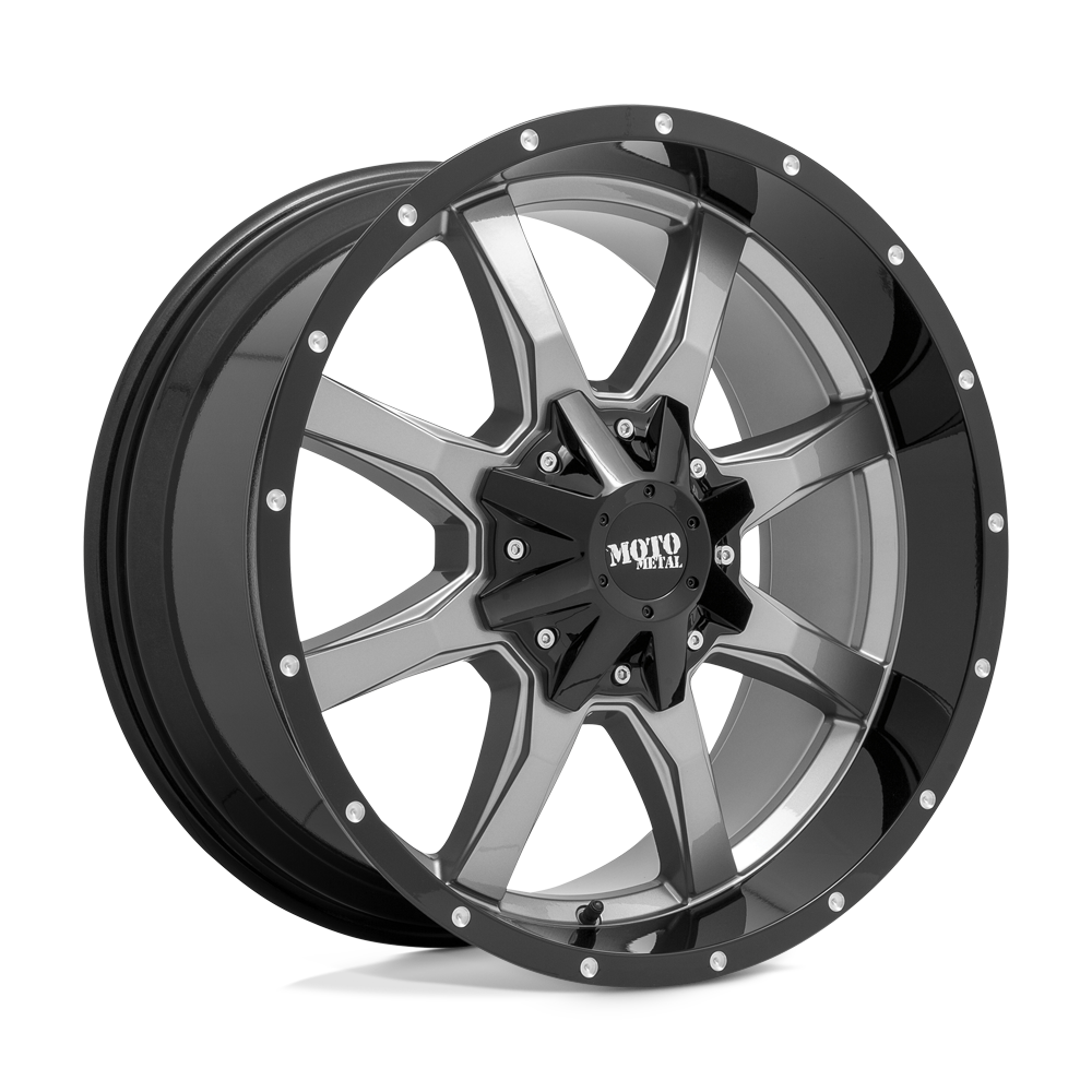 20x9 Moto Metal Offroad Wheels MO970 6x114.3 18 offset 72.56 hub GRAY - MO97029064418