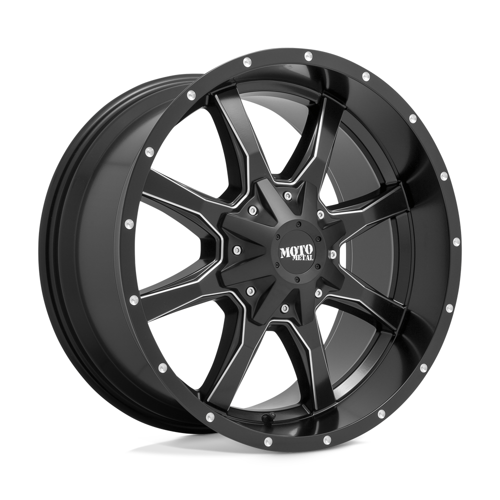 22x12 Moto Metal Offroad Wheels MO970 8x170 -44 offset 125.1 hub BLACK - MO97022287944N
