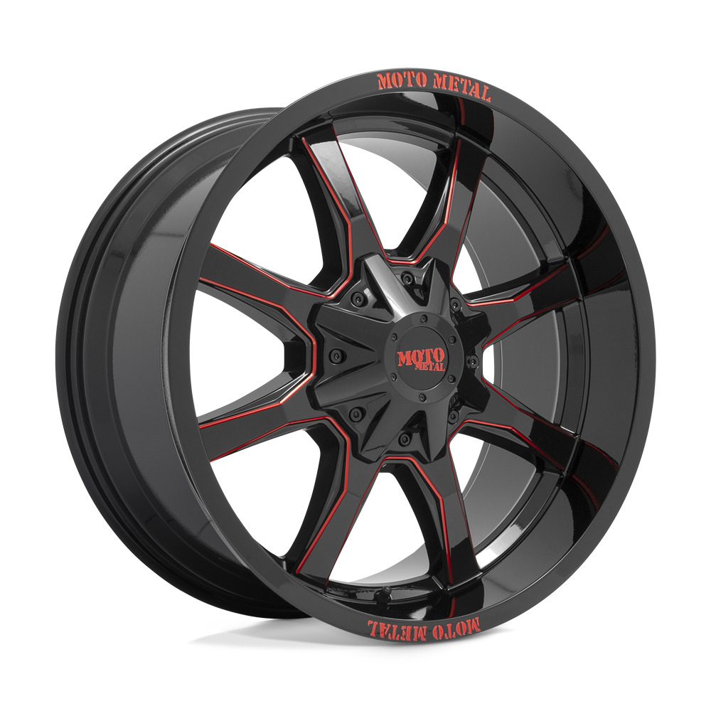 20x9 Moto Metal Offroad Wheels MO970 8x170 0 offset 125.1 hub BLACK - MO970290873C00