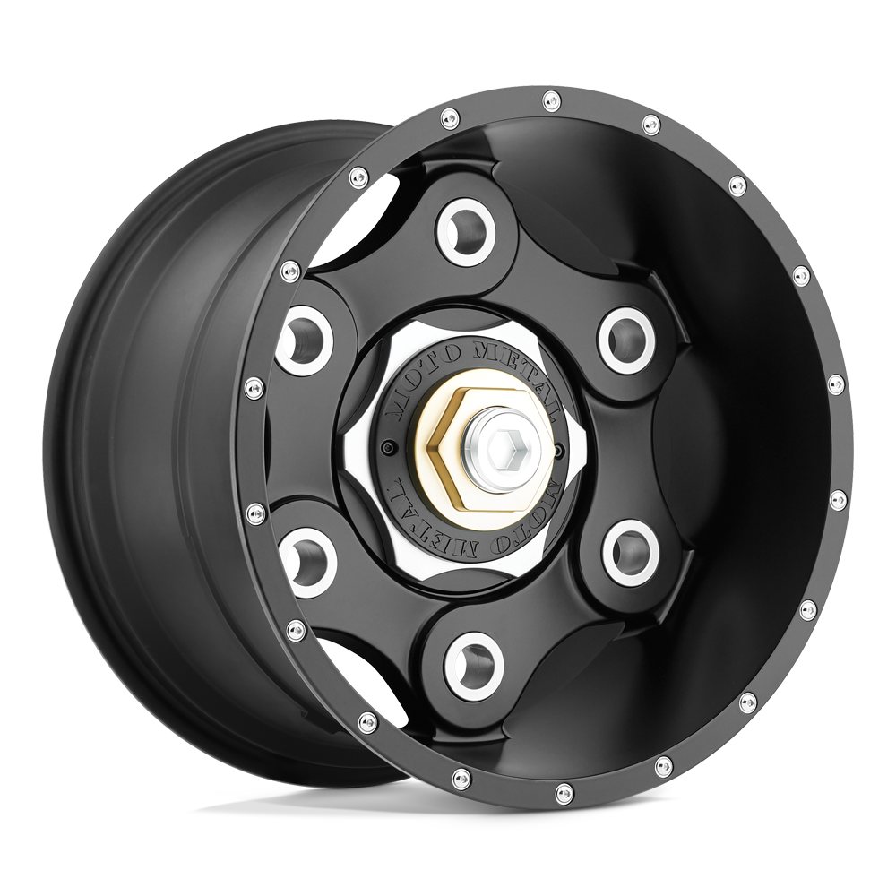 20x12 Moto Metal Offroad Wheels MO977 LINK 5x127/5x139.7 -44 offset 78.1 hub BLACK - MO97721235744N
