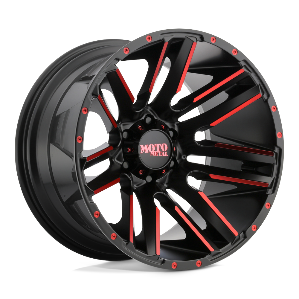 20x10 Moto Metal Offroad Wheels MO978 RAZOR 8x165.1 -42 offset 125.1 hub BLACK - MO97821080524NRC