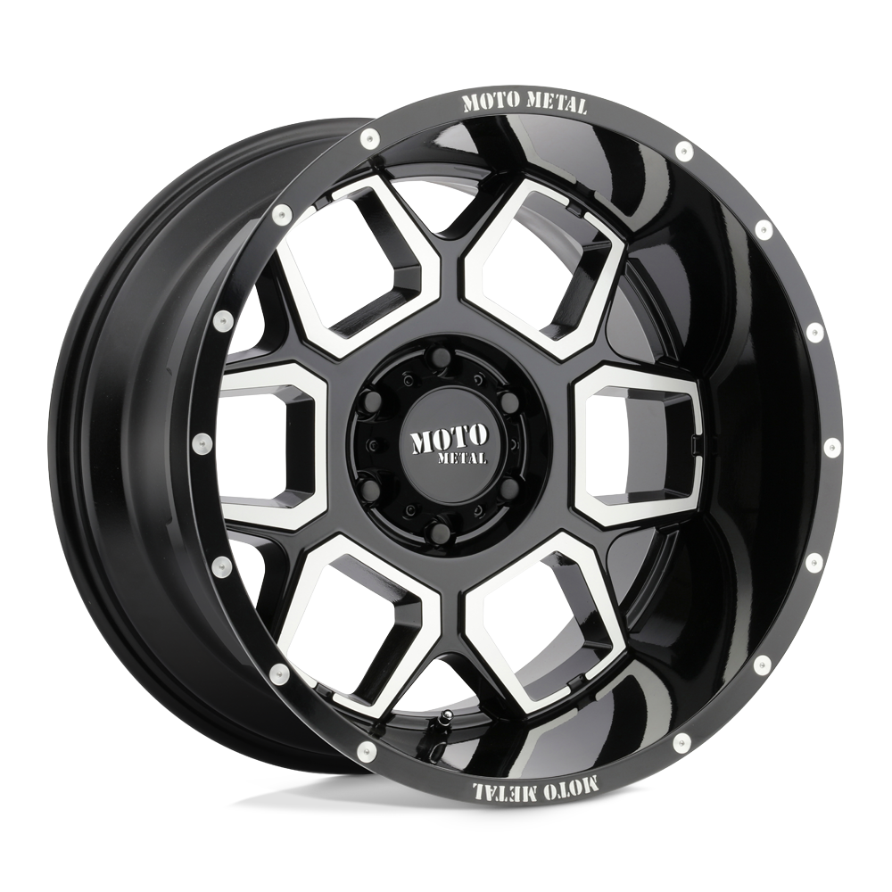 22x12 Moto Metal Offroad Wheels MO981 SPADE 5x127 -44 offset 72.56 hub BLACK - MO98122250344N