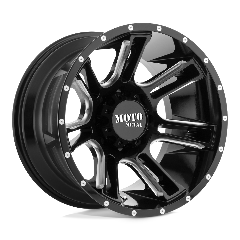 20x12 Moto Metal Offroad Wheels MO982 AMP 6x139.7 -44 offset 106.1 hub BLACK - MO98221268344N