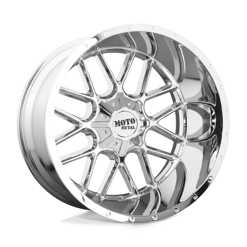 20x12 Moto Metal Offroad Wheels MO986 SIEGE 8x165.1 -44 offset 125.1 hub CHROME - MO98621280244N