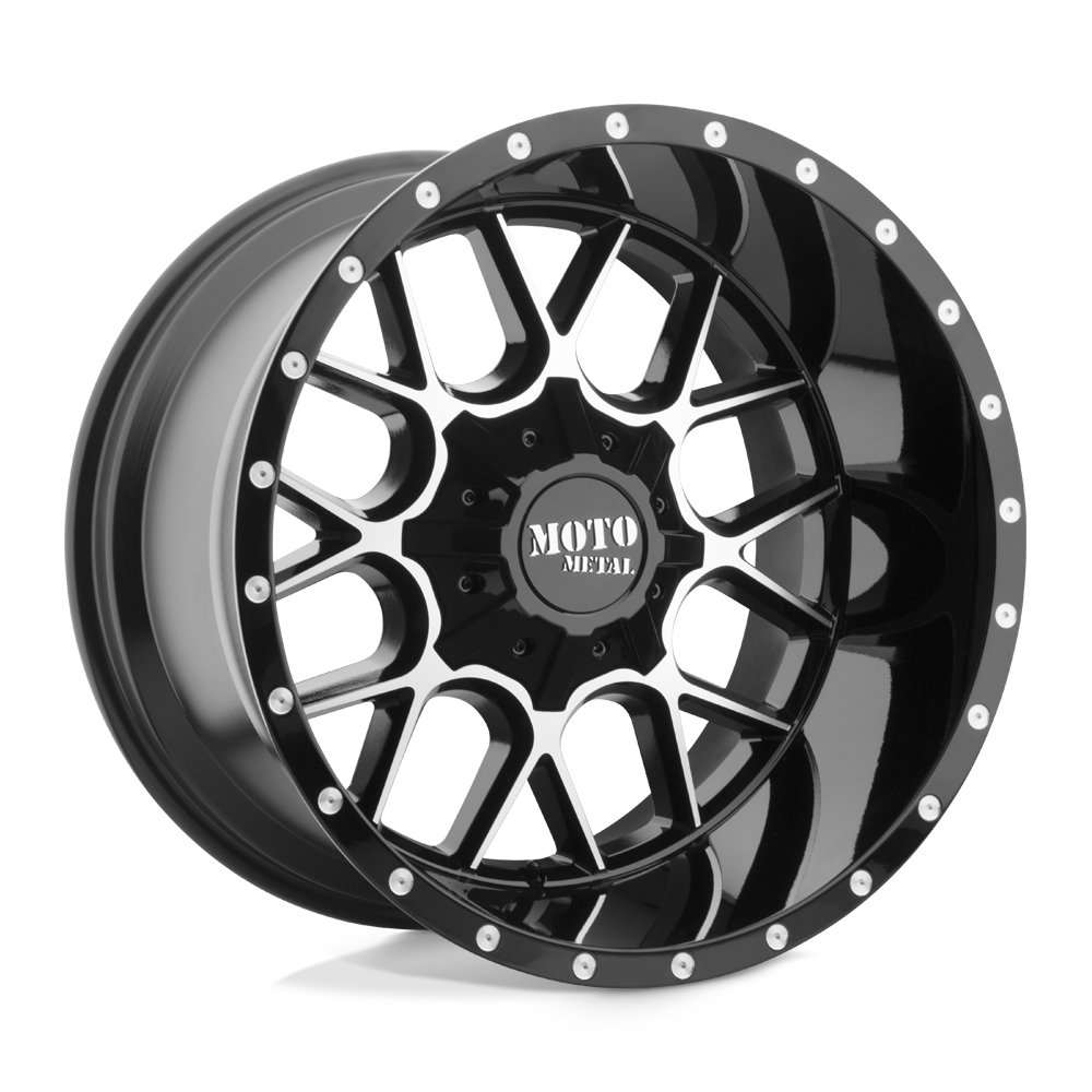 20x10 Moto Metal Offroad Wheels MO986 SIEGE 5x127/5x139.7 -18 offset 78.1 hub BLACK - MO98621035318N