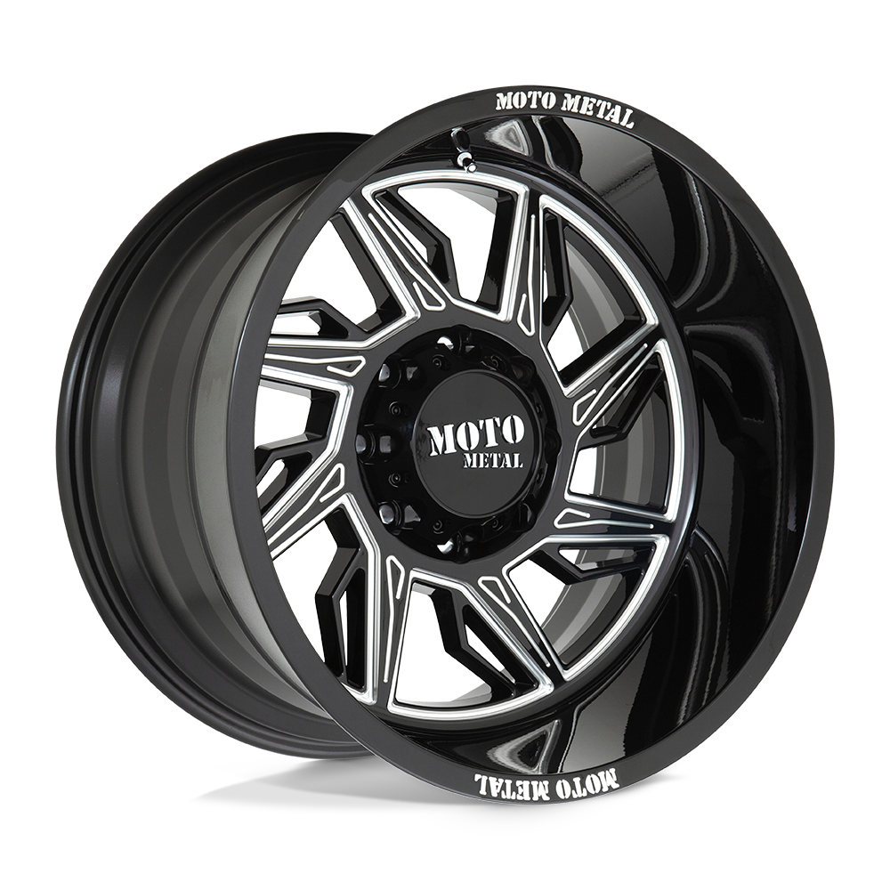 20x12 Moto Metal Offroad Wheels MO997 HURRICANE 8x165.1 -44 offset 125.1 hub BLACK - MO99721280344NR
