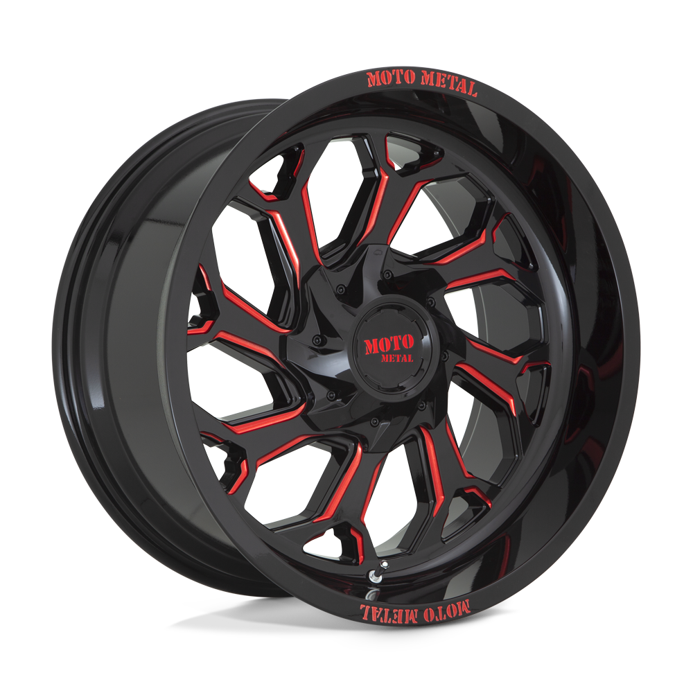 22x12 Moto Metal Offroad Wheels MO999 8x165.1 -44 offset 125.1 hub BLACK - MO99922280944N