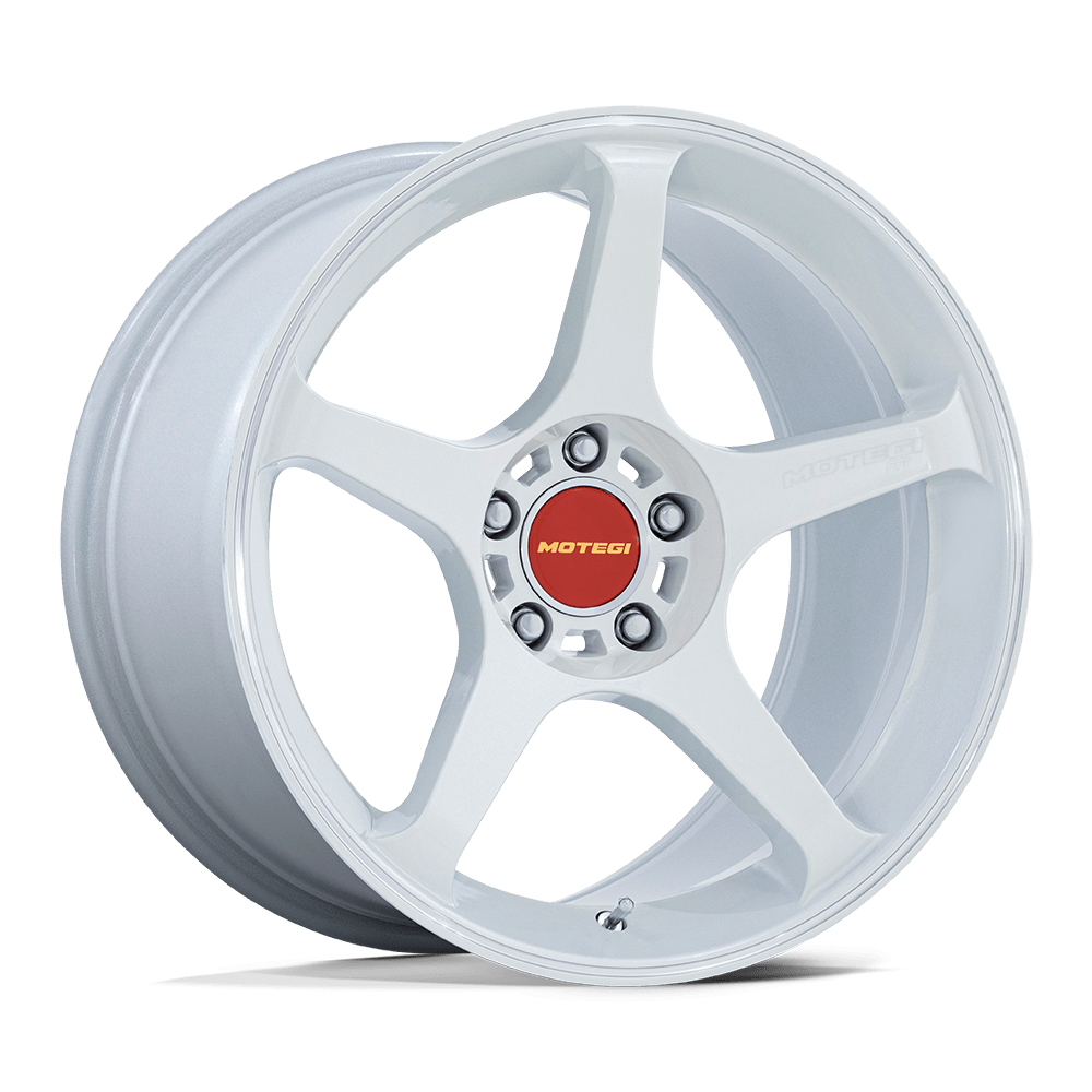 18x8.5 Motegi Wheels MR159 BATTLE V 5x100 30 offset 56.15 hub WHITE - MR159WD18855M30