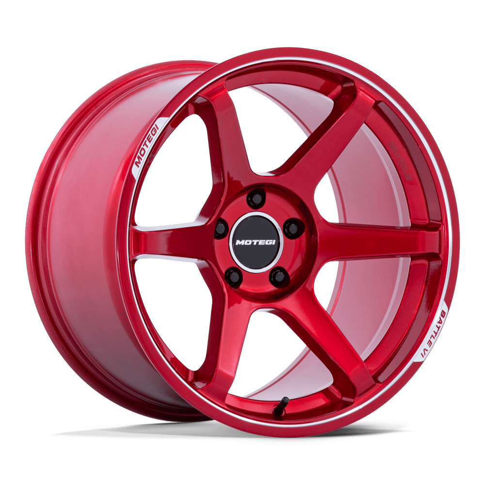 19x8.5 Motegi Wheels MR160 BATTLE VI 5x100 30 offset 56.15 hub RED - MR160QD19855M30