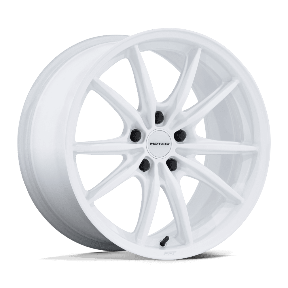 18x9.5 Motegi Wheels MR162 ZENTOKU 5x114.3 40 offset 72.56 hub WHITE - MR162WX18951240