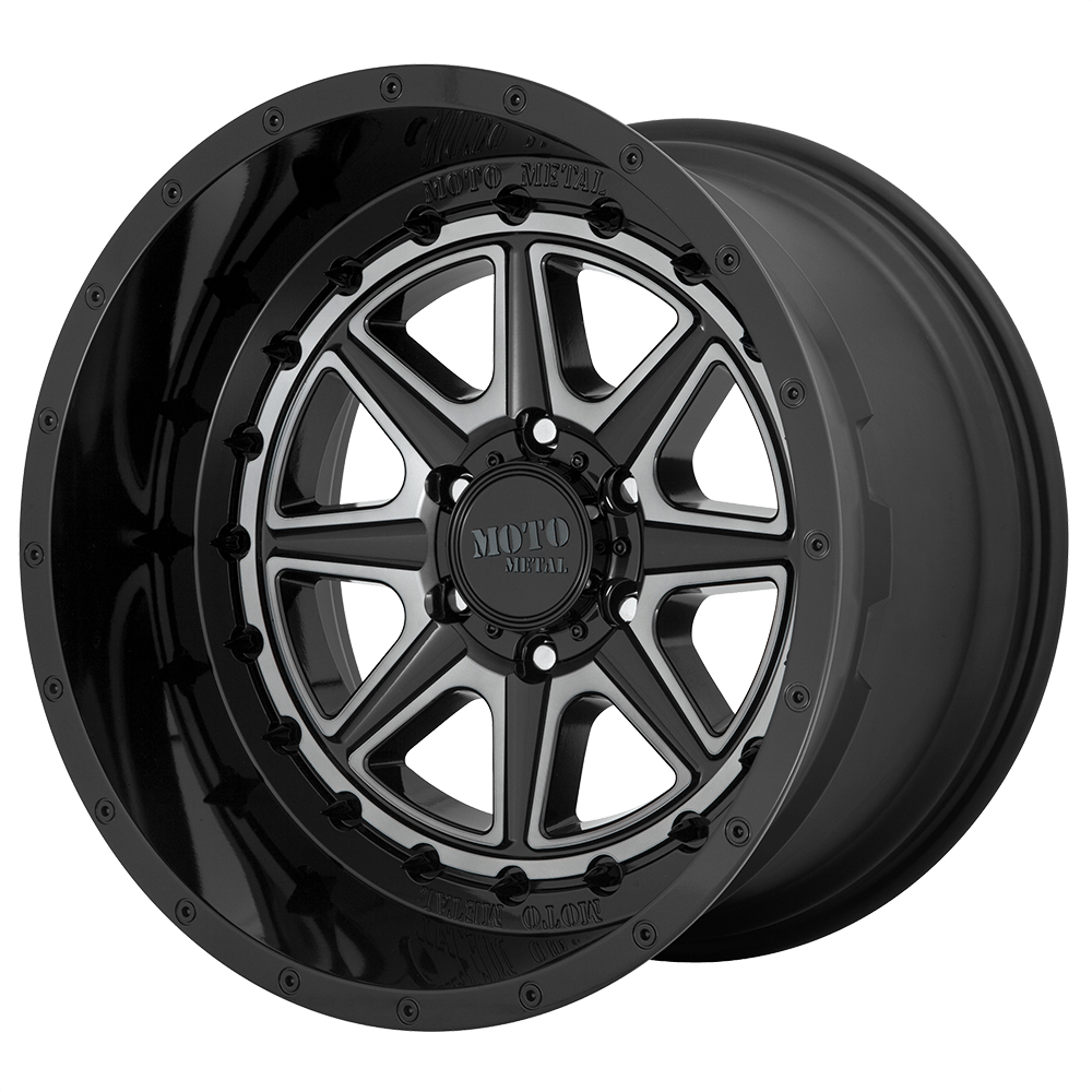 22x12 Moto Metal Offroad Wheels MO801 PHANTOM 8x170 -44 offset 125.1 hub BLACK - MO80122287444N