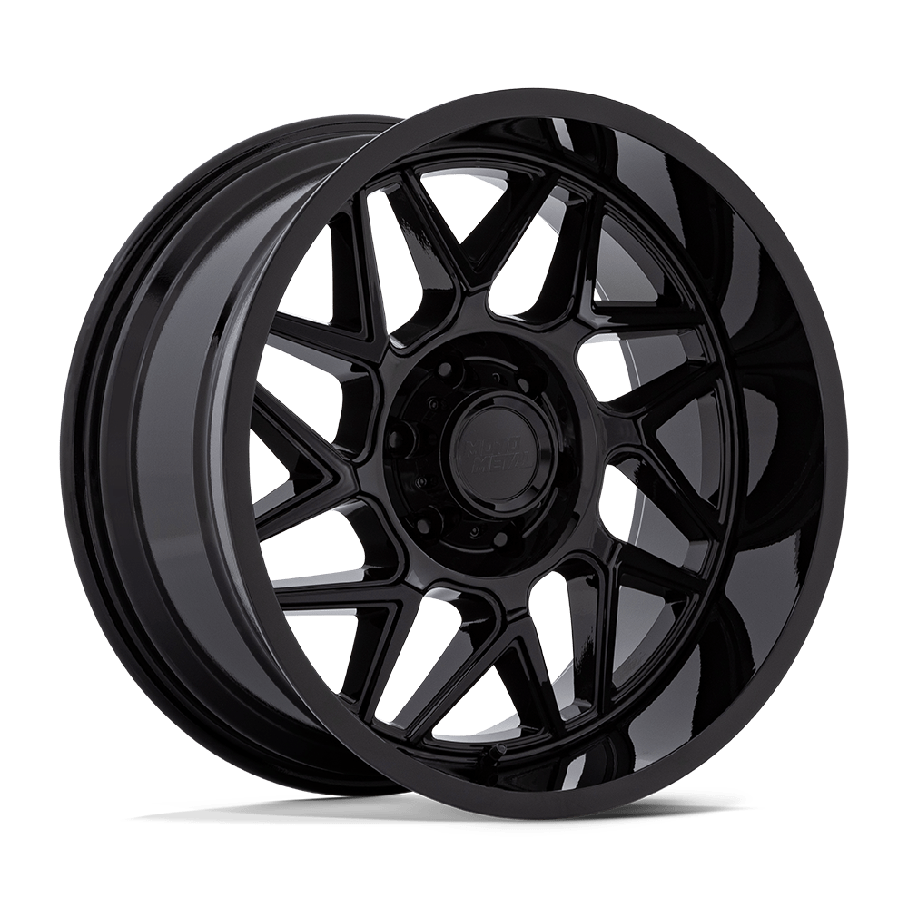 20x10 Moto Metal Offroad Wheels MO812 TURBINE 8x165.1 -18 offset 125.1 hub BLACK - MO812BX20108018N