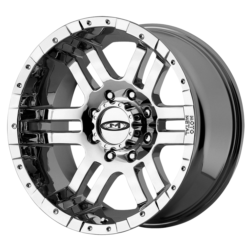 16x8 Moto Metal Offroad Wheels MO951 8x165.1 0 offset 130.81 hub CHROME - MO9516880200
