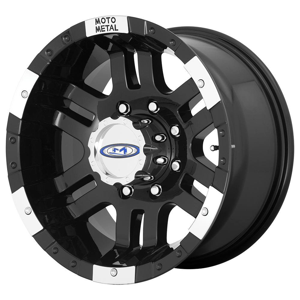 16x8 Moto Metal Offroad Wheels MO951 6x139.7 0 offset 108 hub BLACK - MO9516860300