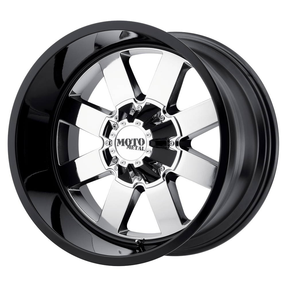 20x12 Moto Metal Offroad Wheels MO962 5x127/5x139.7 -44 offset 78.1 hub CHROME - MO96221235944N