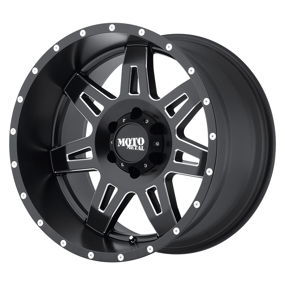 18x9 Moto Metal Offroad Wheels MO975 5x127 18 offset 78.1 hub BLACK - MO97589050918