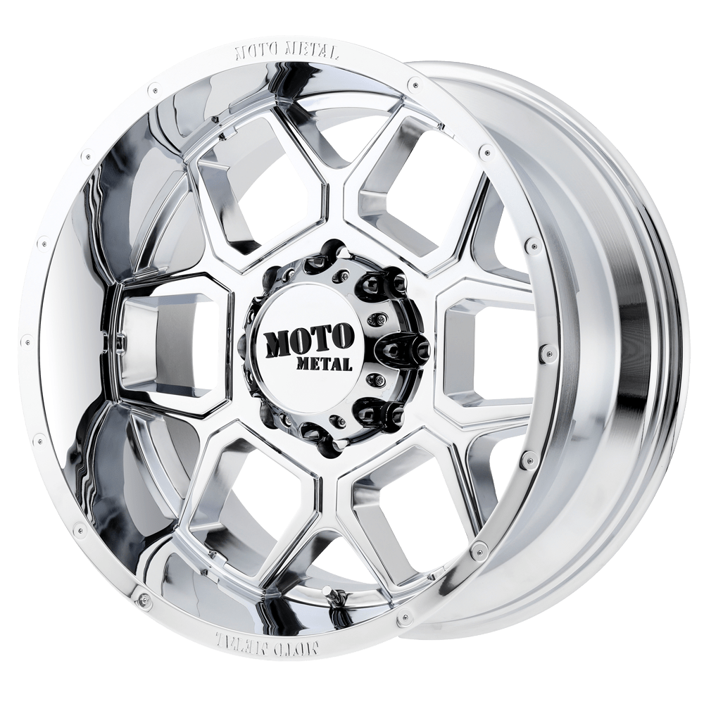 20x12 Moto Metal Offroad Wheels MO981 SPADE 6x139.7 -44 offset 106.1 hub CHROME - MO98121268244N