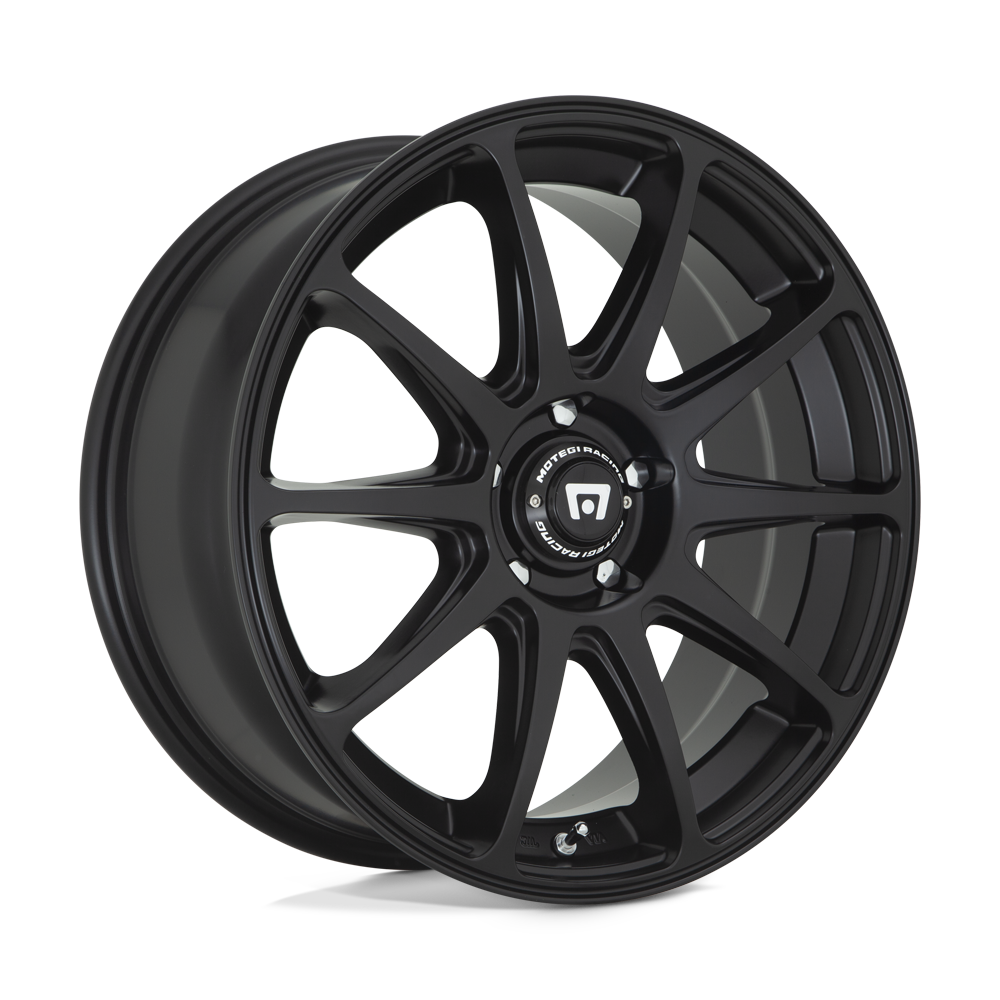 17x8 Motegi Wheels MR127 CS10 5x112 38 offset 72.56 hub BLACK - MR12778056738