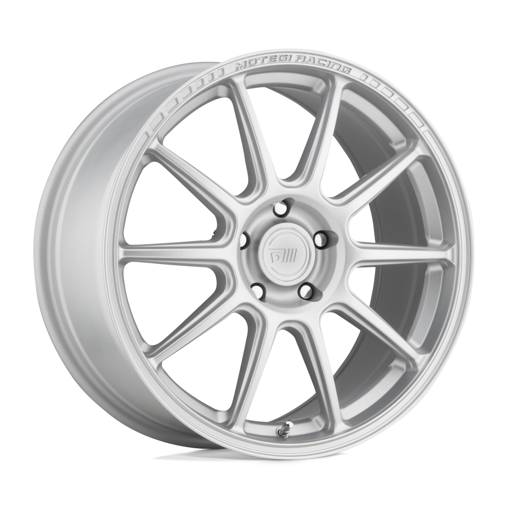 17x7 Motegi Wheels MR140 SS10 5x112 38 offset 66.56 hub SILVER - MR14077057438