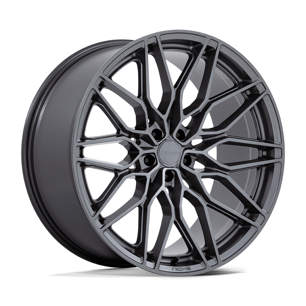 22x9 Niche Wheels NC277 CALABRIA 5 5x112 27 offset 66.56 hub GUN METAL - NC277AX22905727