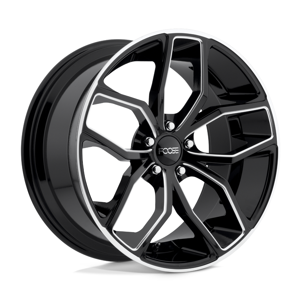 20x8.5 Foose Wheels F150 OUTCAST 5x114.3 35 offset 72.56 hub BLACK - F150208565+35
