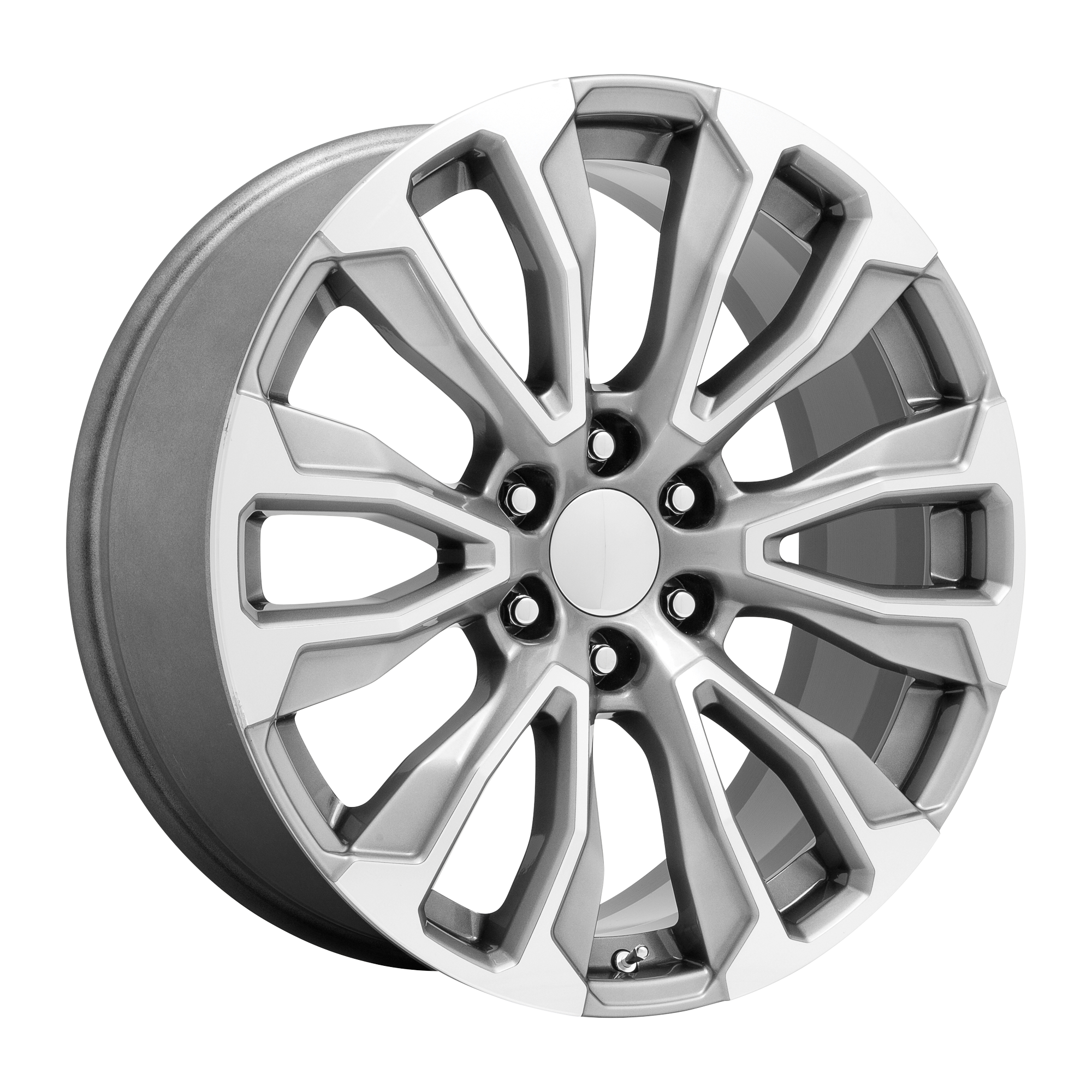 24x10 Performance Replicas Wheels PR211 6x139.7 31 offset 78.1 hub SILVER - 211SM-2415831