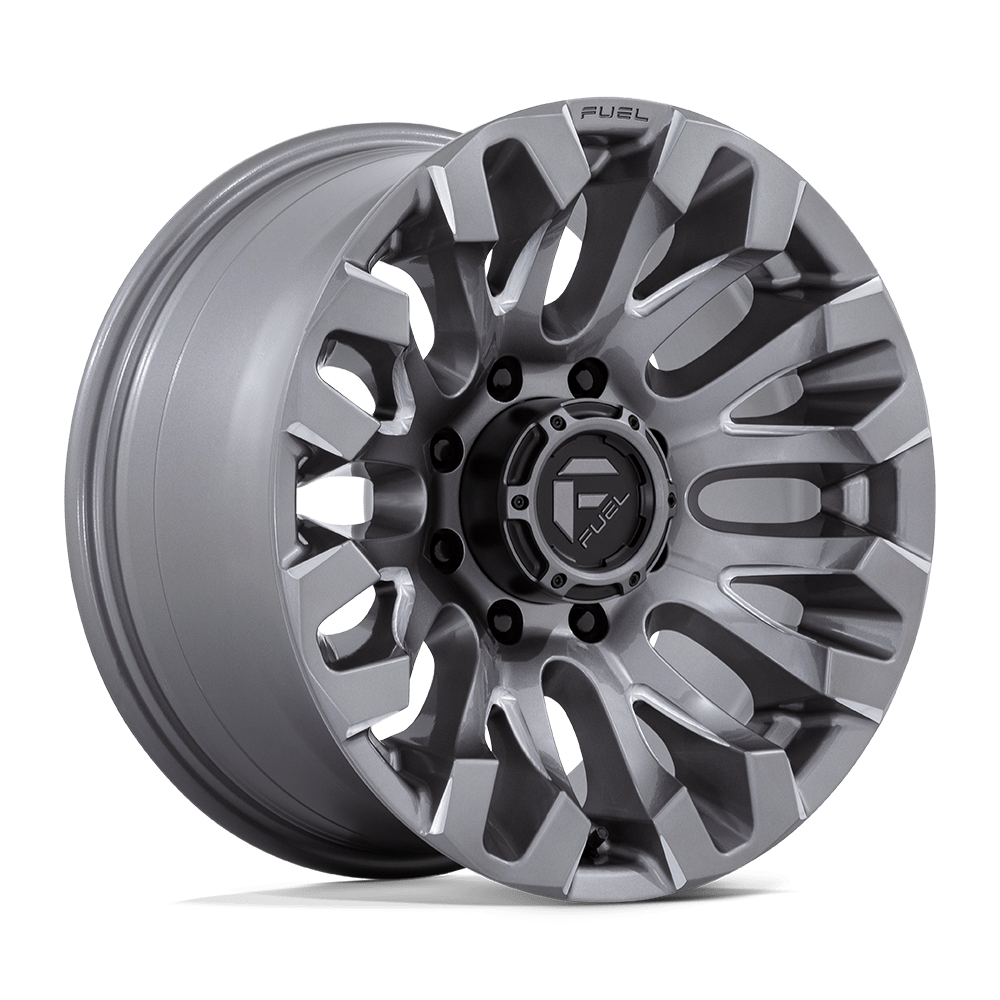 18x9 Fuel Offroad Wheels D830 QUAKE 8x180 1 offset 124.2 hub GRAY - D83018901850