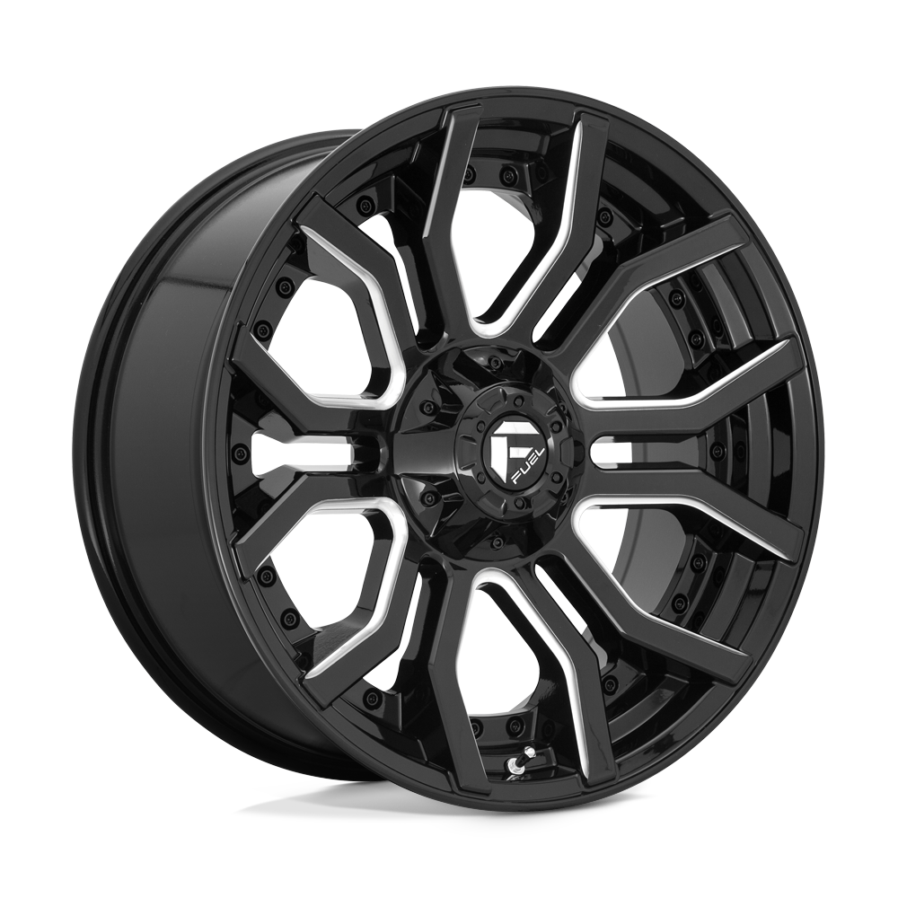 20x9 Fuel Offroad Wheels D711 RAGE 5x127/5x139.7 1 offset 87.1 hub BLACK - D71120905750