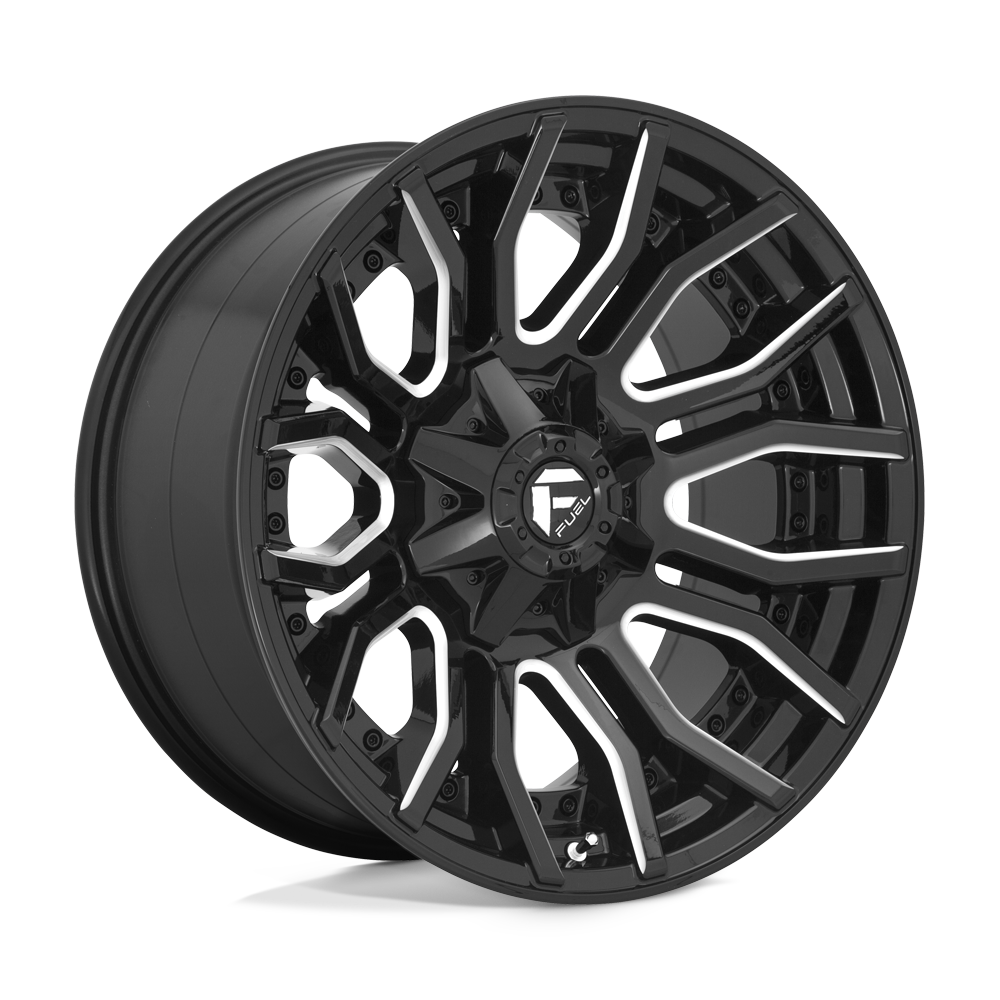 20x10 Fuel Offroad Wheels D711 RAGE 8x165.1 -18 offset 125.1 hub BLACK - D71120008247