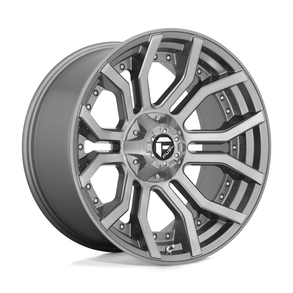 20x10 Fuel Offroad Wheels D713 RAGE PLATINUM 5x127/5x139.7 -18 offset 87.1 hub GRAY - D71320005747