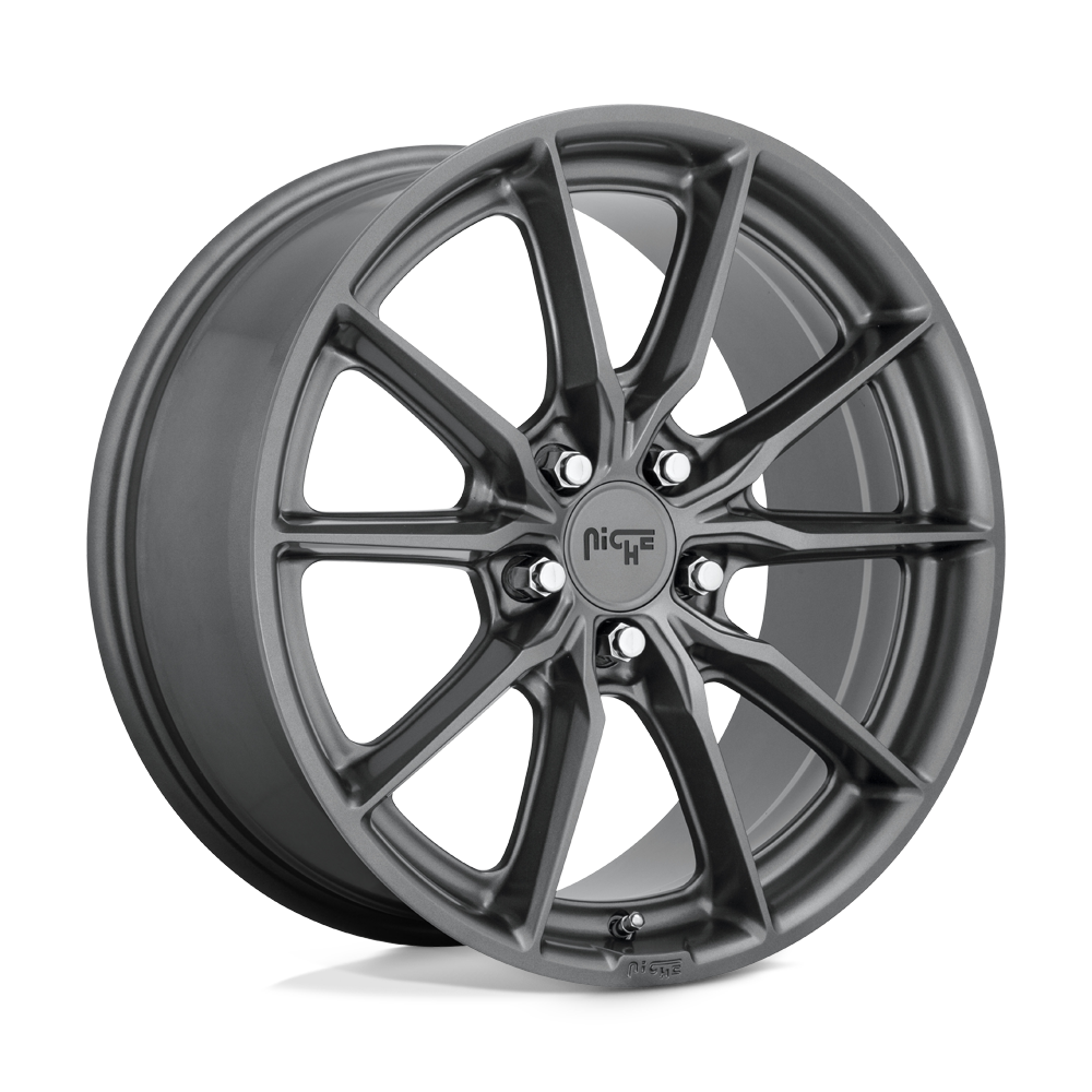 18x8 Niche Wheels M239 RAINIER 5x112 42 offset 66.56 hub GRAY - M2391880F8+42