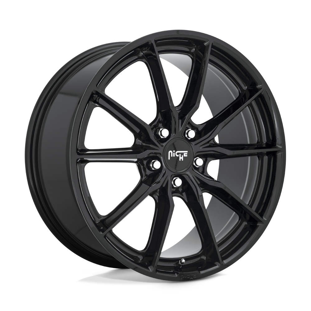 19x8.5 Niche Wheels M240 RAINIER 5x112 42 offset 66.56 hub BLACK - M240198543+42