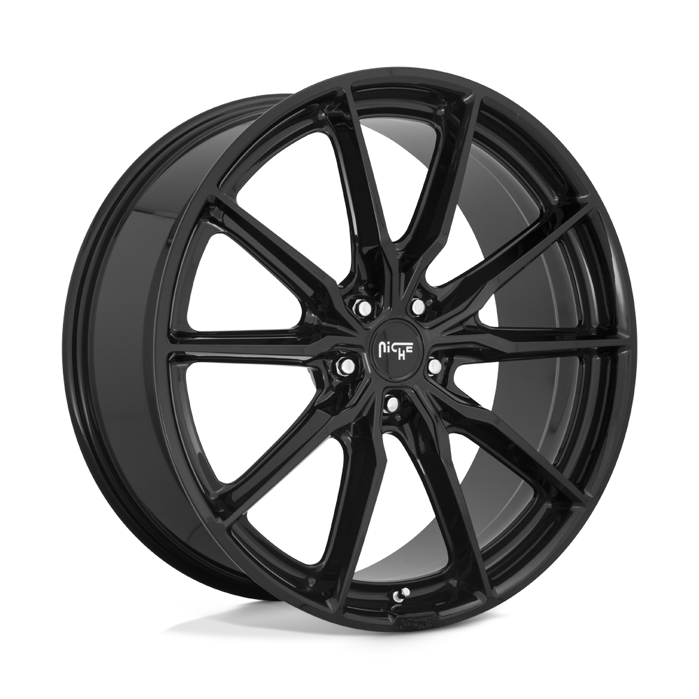 22x9 Niche Wheels M240 RAINIER 5x120 38 offset 74.1 hub BLACK - M240229011+38
