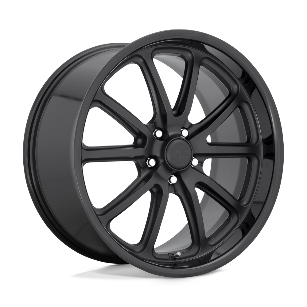 18x9.5 US Mas Wheels U123 RAMBLER 5x120.65 1 offset 72.56 hub BLACK - U12318956152