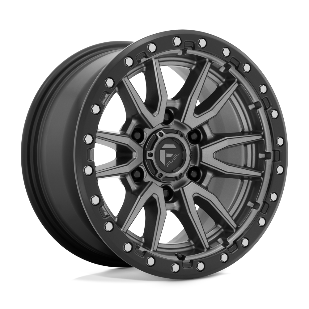 16x8 Fuel Offroad Wheels D680 REBEL 6x139.7 1 offset 106.1 hub GRAY - D68016808445