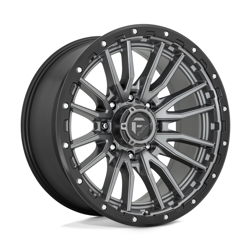 22x10 Fuel Offroad Wheels D680 REBEL 8x165.1 -18 offset 125.1 hub GRAY - D68022008247