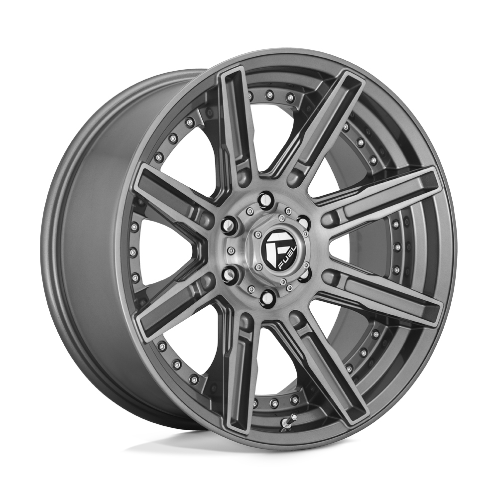 20x10 Fuel Offroad Wheels D710 ROGUE PLATINUM 6x135 -18 offset 87.1 hub GRAY - D71020008947
