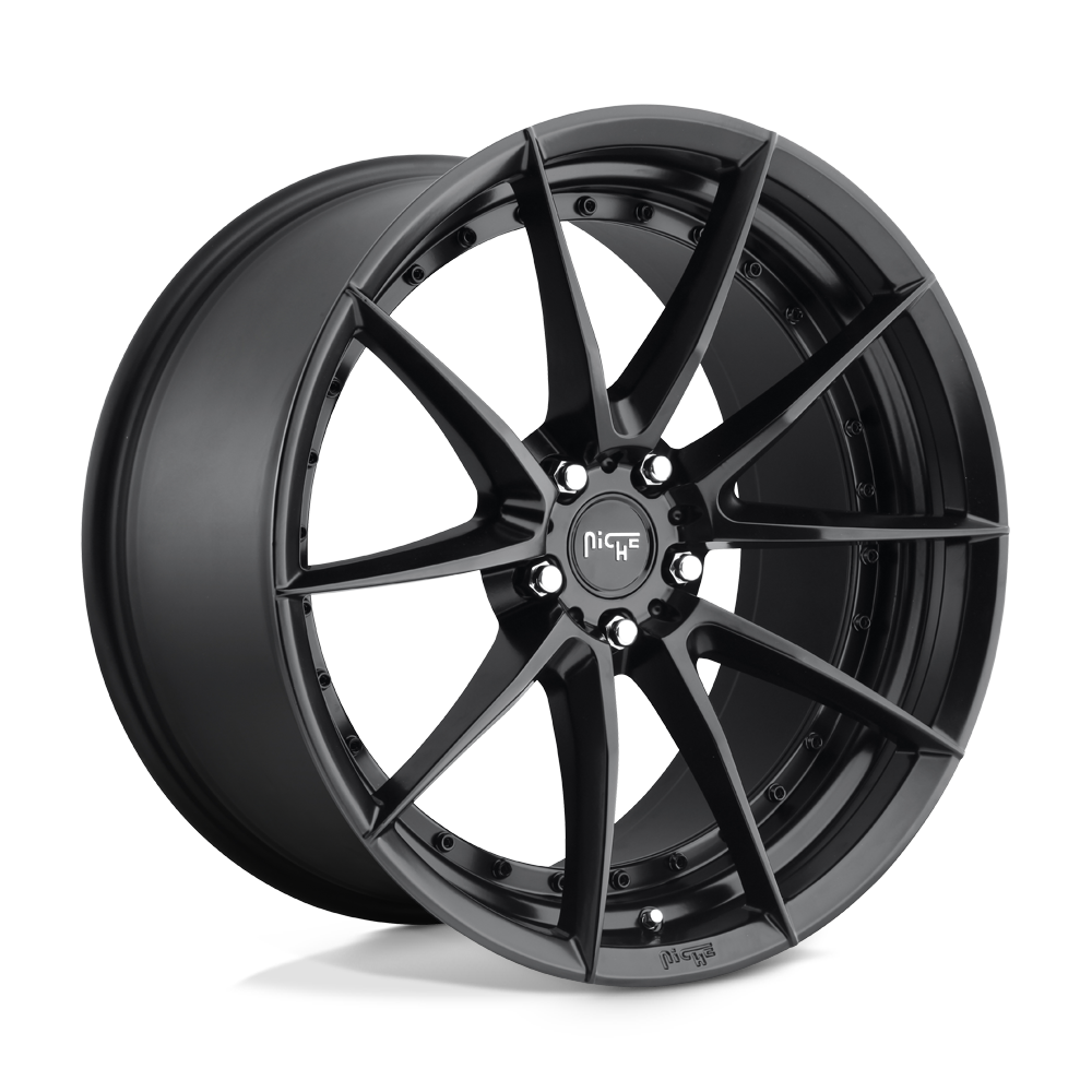 20x9 Niche Wheels M196 SECTOR 5x114.3 35 offset 72.56 hub BLACK - M196209065+35