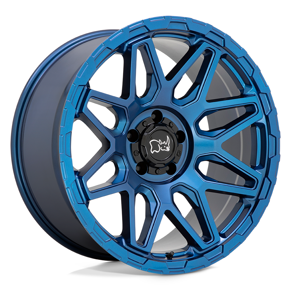 20x9.5 Black Rhino Hard Alloys SHOCKWAVE 5x150 12 offset 110.1 hub BLUE - 2095SKW125150U10