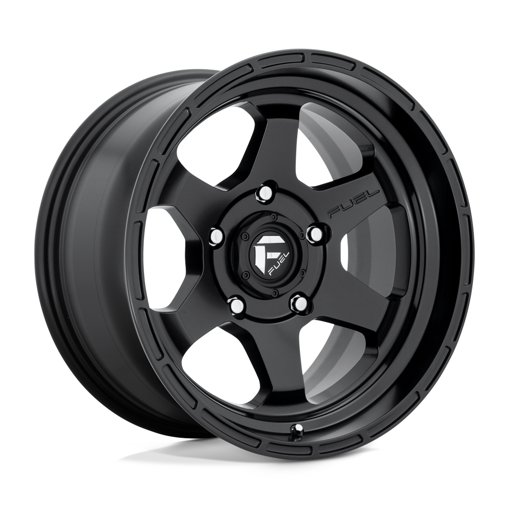 17x9 Fuel Offroad Wheels D664 SHOK 6x114.3 1 offset 66.06 hub BLACK - D66417908750E