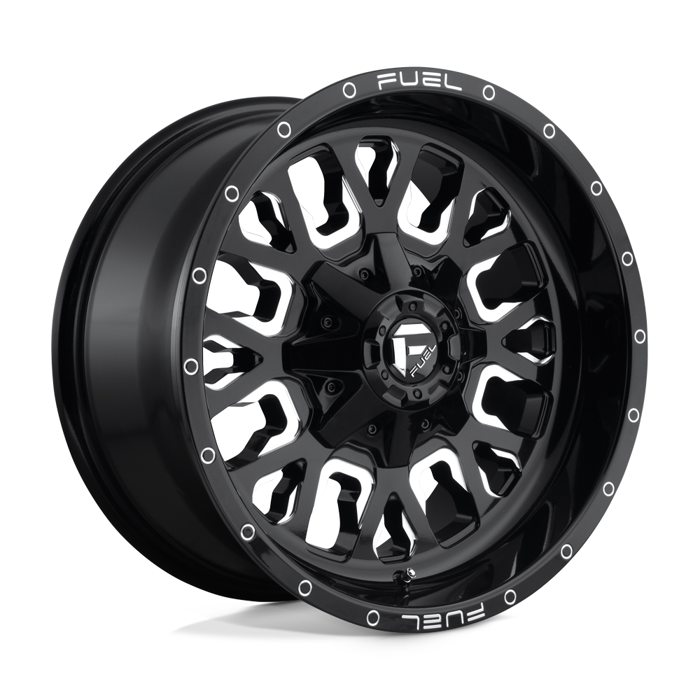 18x9 Fuel Offroad Wheels D611 STROKE 8x165.1 1 offset 125.1 hub BLACK - D61118908250