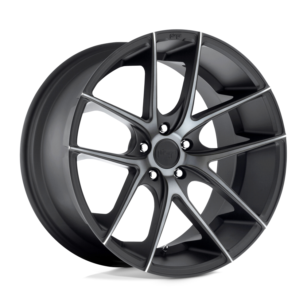 19x8.5 Niche Wheels M130 TARGA 5x120 15 offset 72.6 hub BLACK - M130198521+15